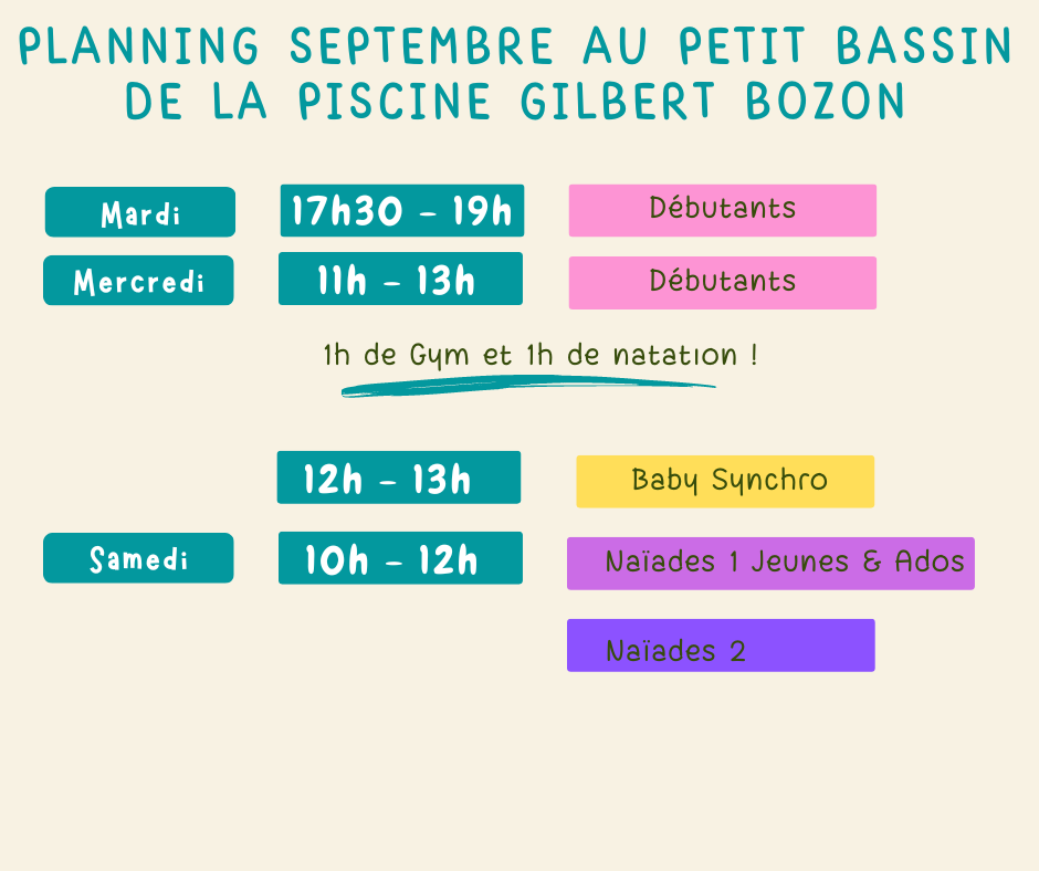 Planning Septembre 1