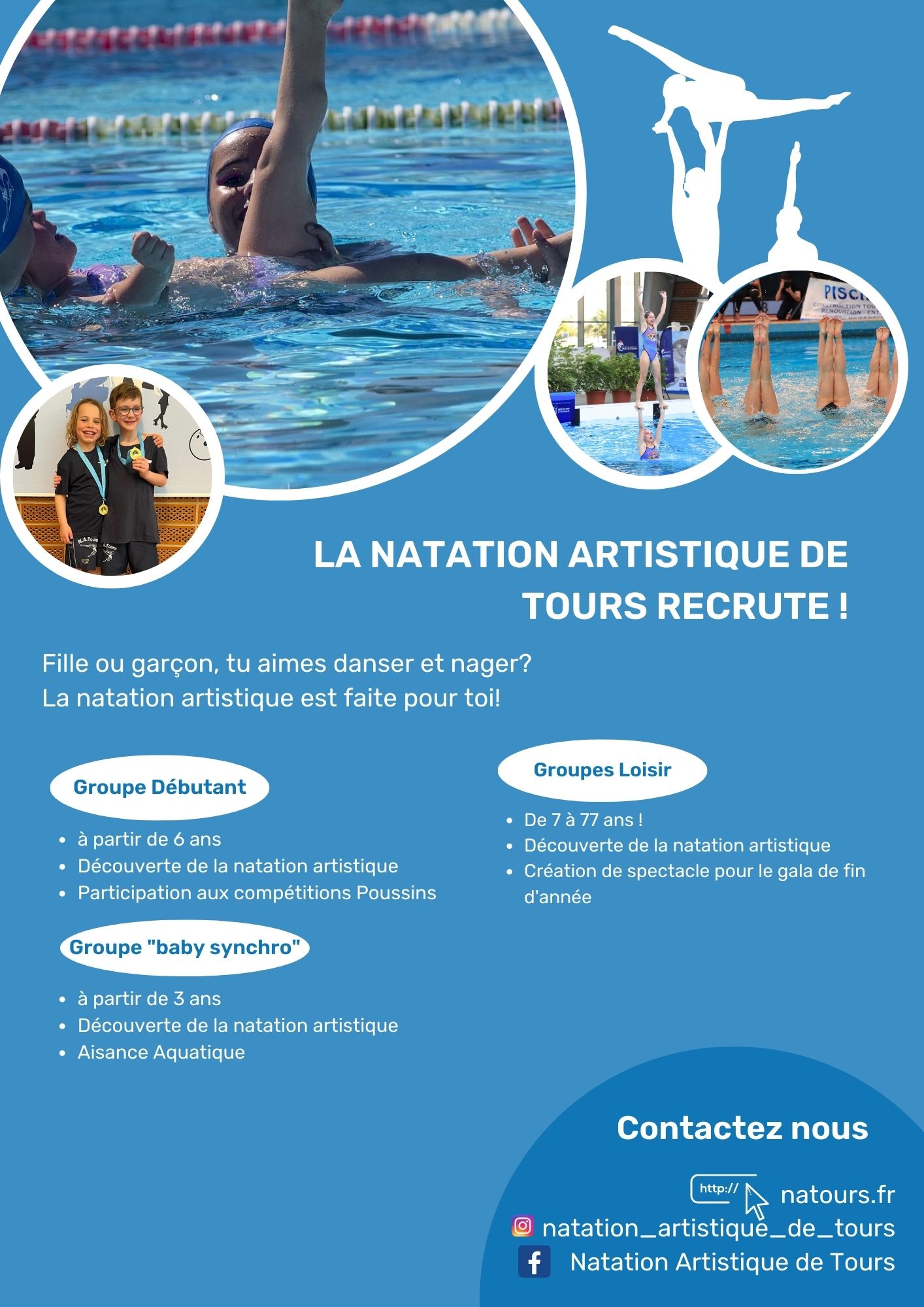 la natation artistique de tours recrute 